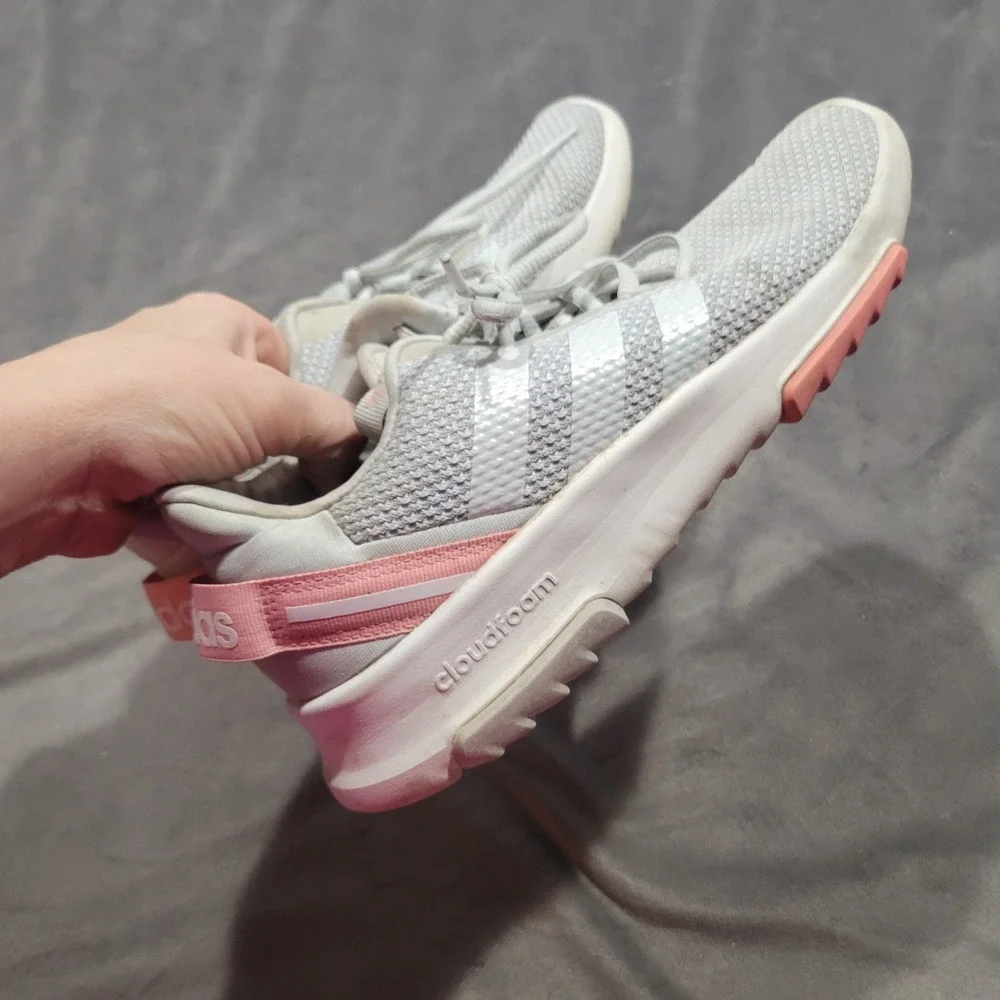Adidas Racer TR21 Womens Running Shoes Halo Silver Pink GZ5250 Size 5‎